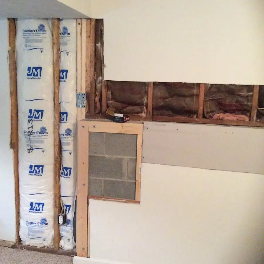 Wall insulation replacement during Contents Cleaning & Restoration in Readington